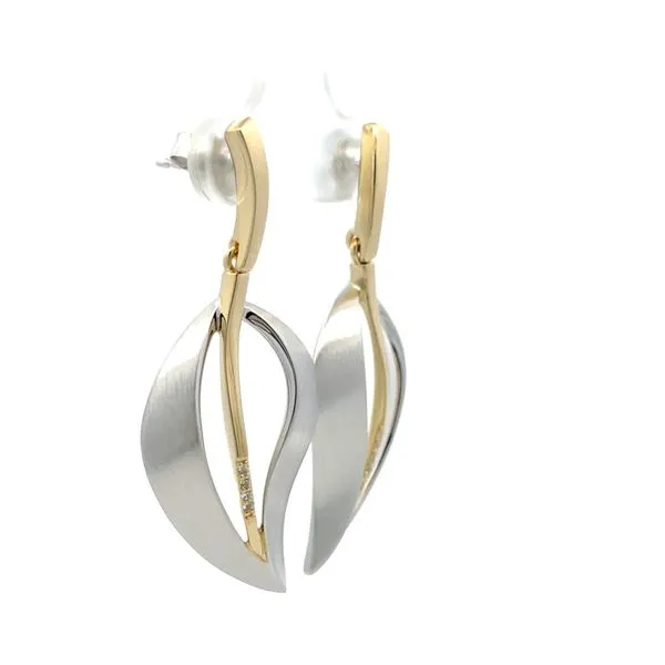 Sterling Silver Leaf Post Earrings Image 3 Hudson Valley Goldsmith New Paltz, NY