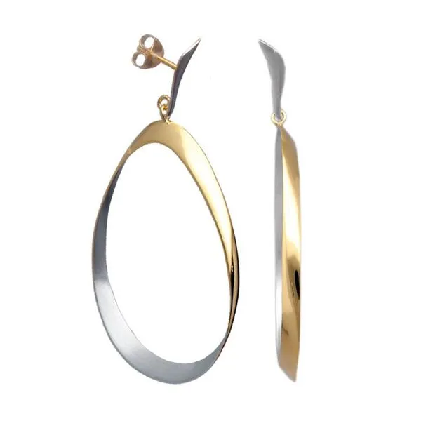 Silver and 18K Gold Vermile Bubble Earrings Hudson Valley Goldsmith New Paltz, NY