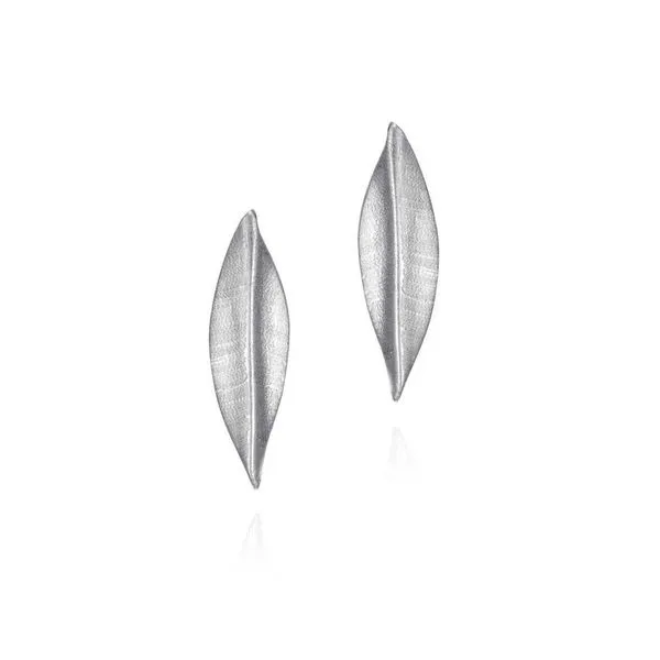 Sterling Silver Leaf Design Earrings Hudson Valley Goldsmith New Paltz, NY