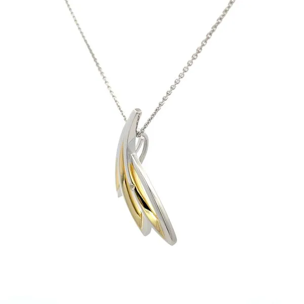 Sterling Silver White Sapphire Pendant Necklace Image 3 Hudson Valley Goldsmith New Paltz, NY