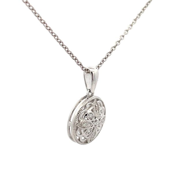 Diamond Accent Vintage Necklace in Sterling Silver Image 2 Hudson Valley Goldsmith New Paltz, NY