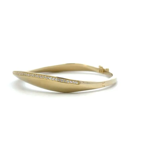 Vermeil Over Sterling Silver Twist Bangle Image 3 Hudson Valley Goldsmith New Paltz, NY