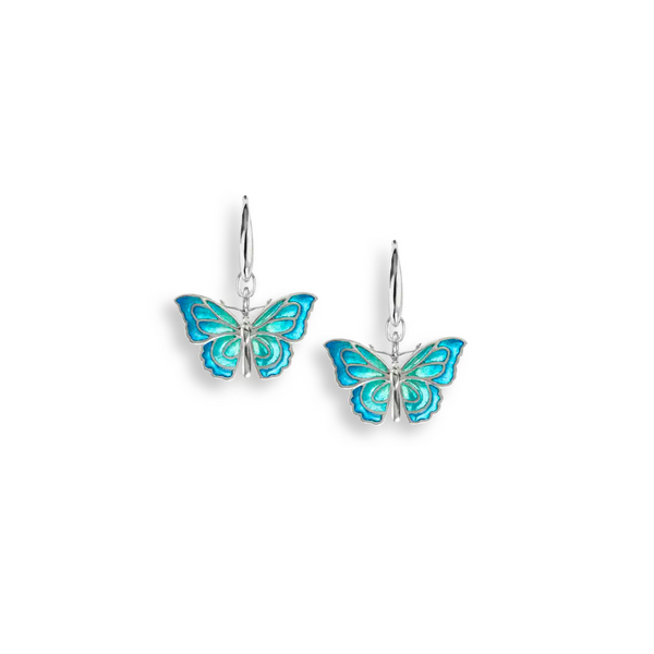 Sterling Silver Butterfly Enamel Earrings Hudson Valley Goldsmith New Paltz, NY