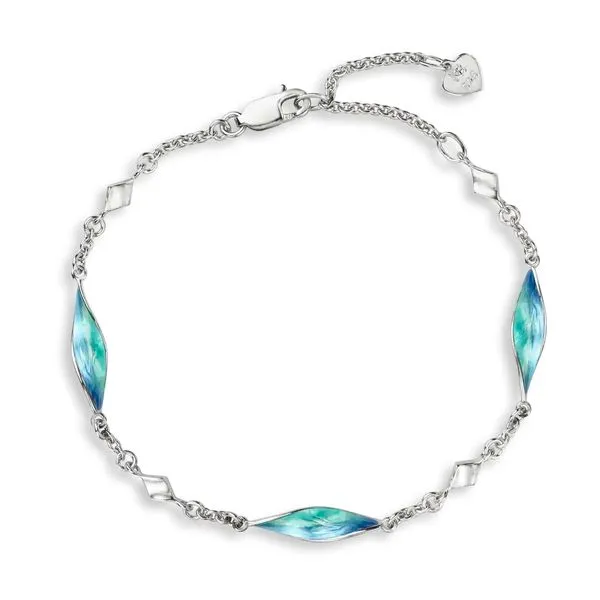 Ocean Aurora Enamel Bracelet Hudson Valley Goldsmith New Paltz, NY