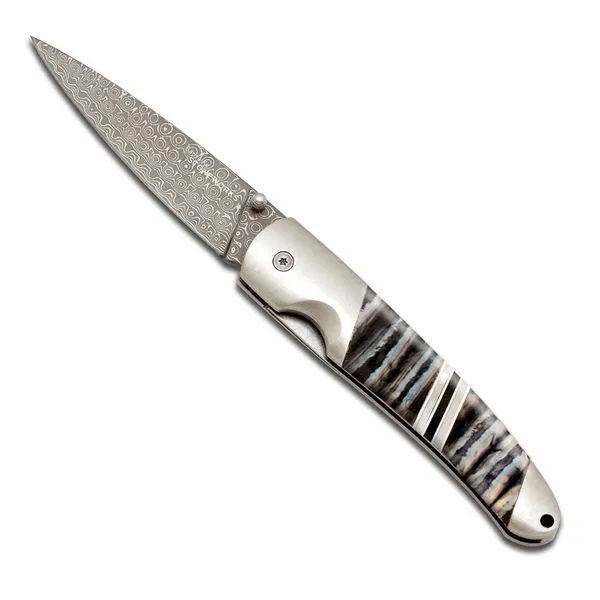 Damascus pocket knife 4