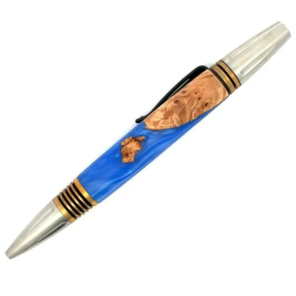 Men's Wood and Resin Hybrid Writing Pen Hudson Valley Goldsmith New Paltz, NY
