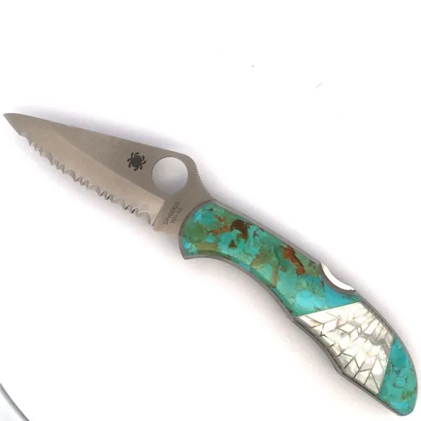 Spyderco Delica Serrated Blade Jewelry Collection Knife Image 2 Hudson Valley Goldsmith New Paltz, NY