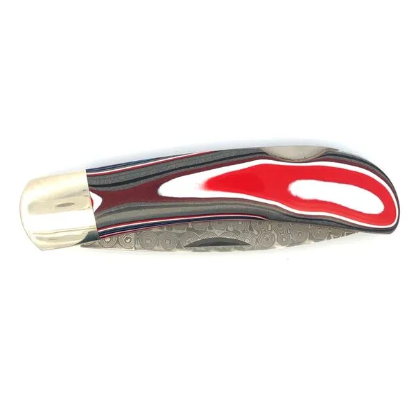 3" Locking Pocket Knife with Fordite Handle Image 2 Hudson Valley Goldsmith New Paltz, NY