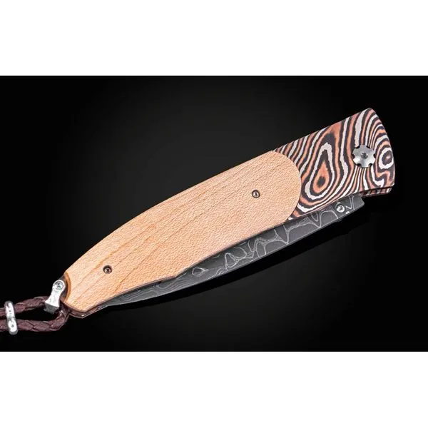 Hand-Forged Mokume Gane Folding Knife with Yankee Stadium Wood Image 4 Hudson Valley Goldsmith New Paltz, NY