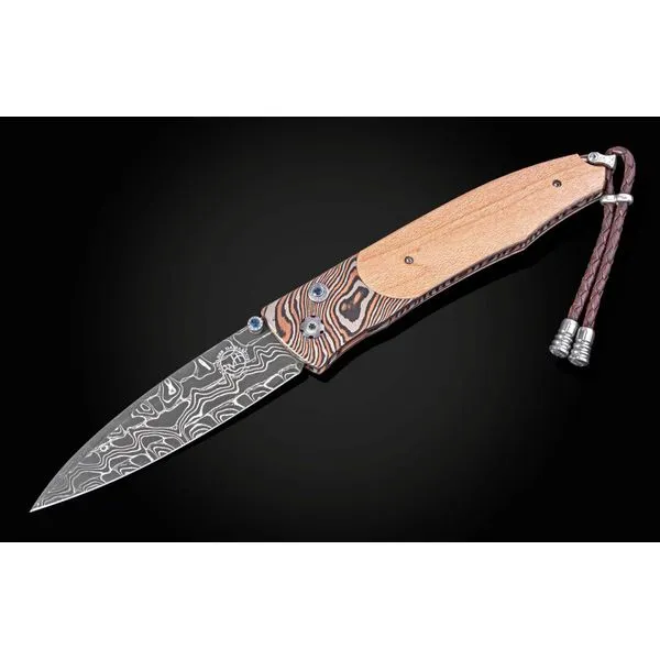 Hand-Forged Mokume Gane Folding Knife with Yankee Stadium Wood Image 5 Hudson Valley Goldsmith New Paltz, NY