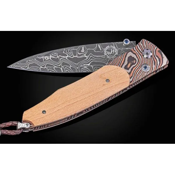 Hand-Forged Mokume Gane Folding Knife with Yankee Stadium Wood Hudson Valley Goldsmith New Paltz, NY