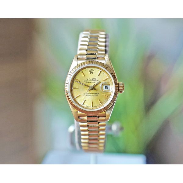 Rolex Ladies Oyster Perpetual Datejust Yellow Gold 26mm Ref 69178 Huffords Jewelry Frontenac, MO