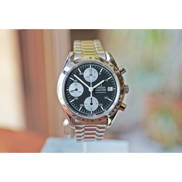 Omega Speedmaster Chronograph Black Panda Dial 39mm 175.0043 Huffords Jewelry Frontenac, MO