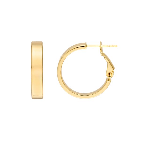 14K Yellow Gold Hoop Earrings Huffords Jewelry Frontenac, MO