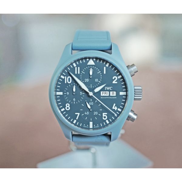IWC Pilot Chronograph 41 Top Gun Blue Ceramic Miramar LTD Ref. IW389409 Preowned Huffords Jewelry Frontenac, MO
