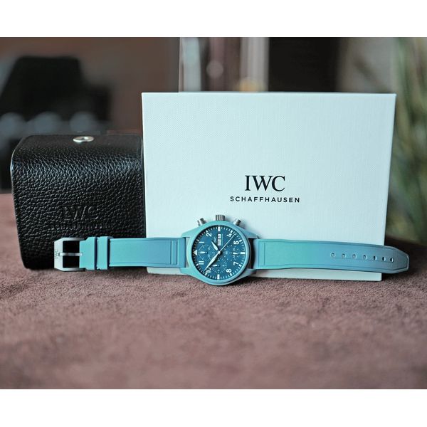 IWC Pilot Chronograph 41 Top Gun Blue Ceramic Miramar LTD Ref. IW389409 Preowned Image 2 Huffords Jewelry Frontenac, MO