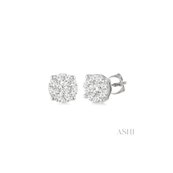 14K White Gold Stud Earrings Huffords Jewelry Frontenac, MO