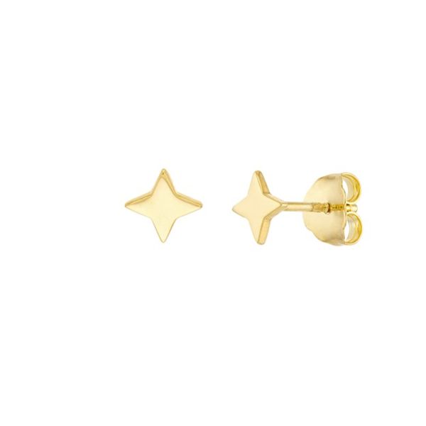 14K Yellow Gold Stud Earrings Huffords Jewelry Frontenac, MO