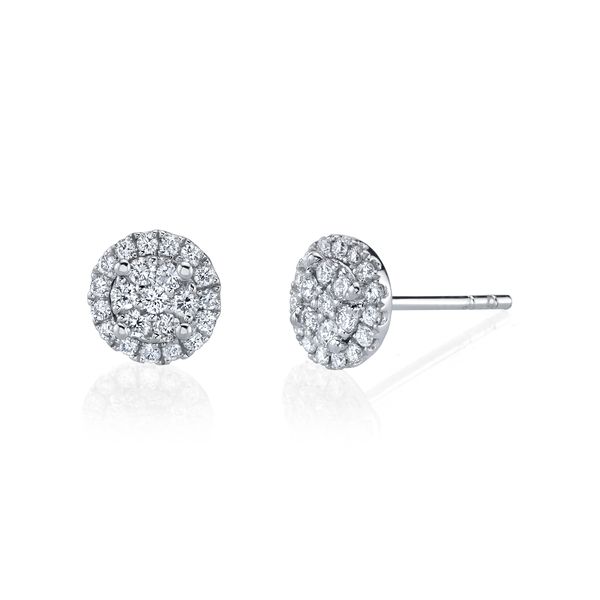 14K Yellow Gold Cluster Earrings Huffords Jewelry Frontenac, MO