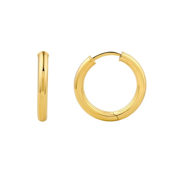 14K Yellow Gold Hoop Earrings Huffords Jewelry Frontenac, MO