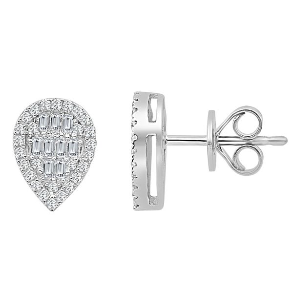 14K White Gold Stud Earrings Huffords Jewelry Frontenac, MO