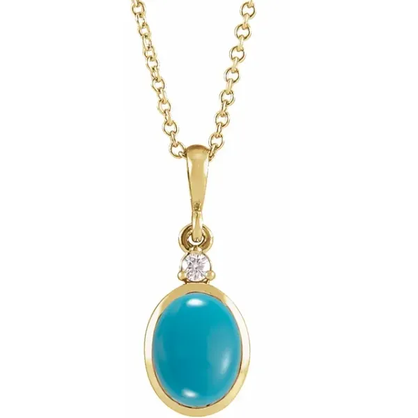 Turquoise and Diamond Necklace Huffords Jewelry Frontenac, MO