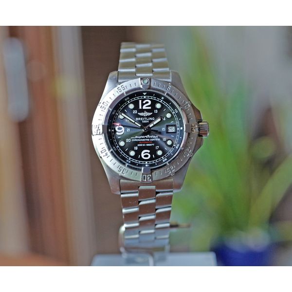 Breitling Superocean Steelfish Black Dial 2000 Meter 44mm Dive Watch Ref. A173910/B772 Preowned Huffords Jewelry Frontenac, MO