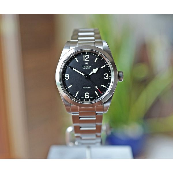 Tudor Ranger Automatic Black Dial Stainless Steel 36mm Watch Ref. M79950-0001 Preowned Huffords Jewelry Frontenac, MO