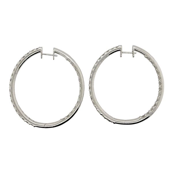 Diamond inside out hoops Huffords Jewelry Frontenac, MO