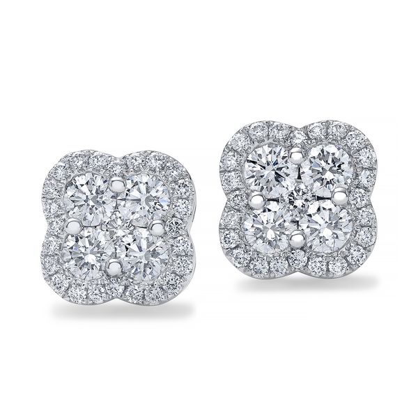 18K White Gold Stud Earrings Huffords Jewelry Frontenac, MO