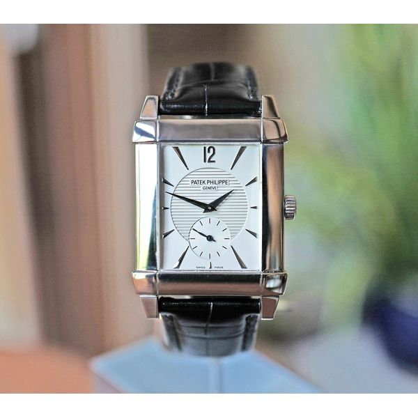 Patek Philippe Gondolo Silver Dial White Gold Men's Watch 47mm x 32mm Ref. 5111G-001 Preowned Huffords Jewelry Frontenac, MO