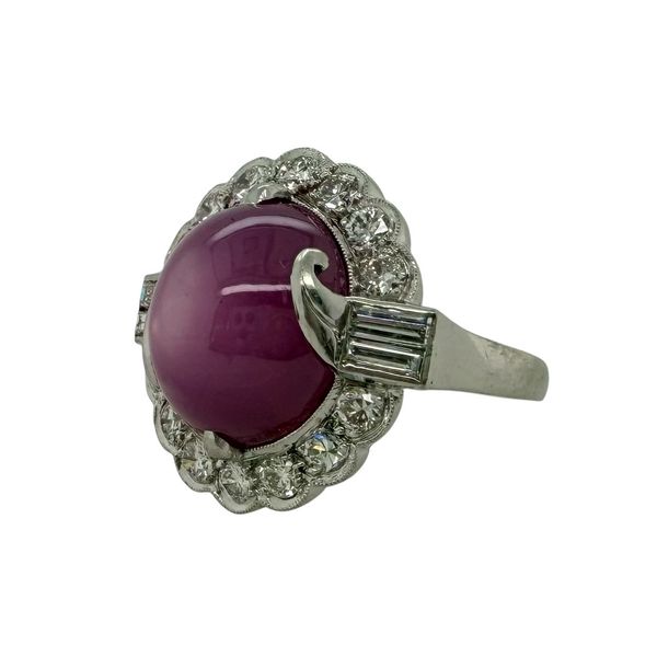 Star ruby and diamond ring. Image 2 Huffords Jewelry Frontenac, MO