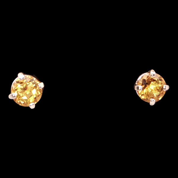 14kt WG  4.0mm Citrine studs Innsbruck Jewelers St. Anthony, MN