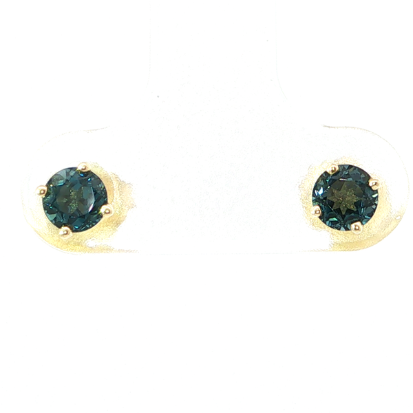 14Kt Yellow Gold 4mm Genuine London Blue Topaz Innsbruck Jewelers St. Anthony, MN