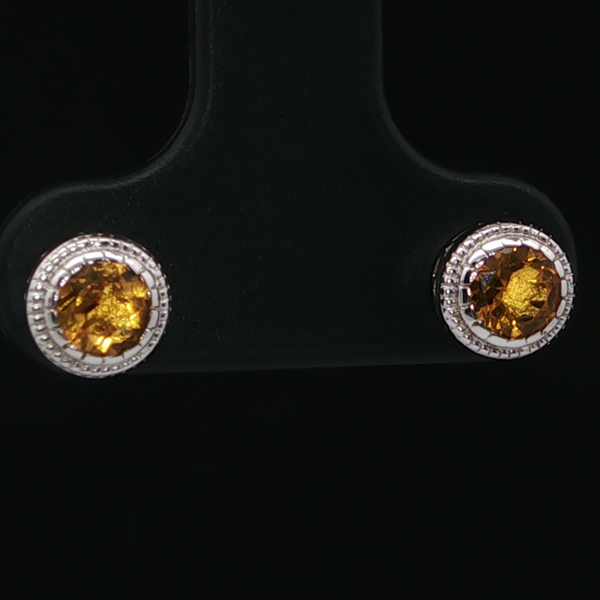 14KW bezel set round natural Citrine 4mm Innsbruck Jewelers St. Anthony, MN
