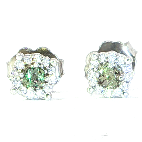 14K White 2.5 mm Round .05 CTW Natural Diamonds and Genuine Alexandrites Innsbruck Jewelers St. Anthony, MN
