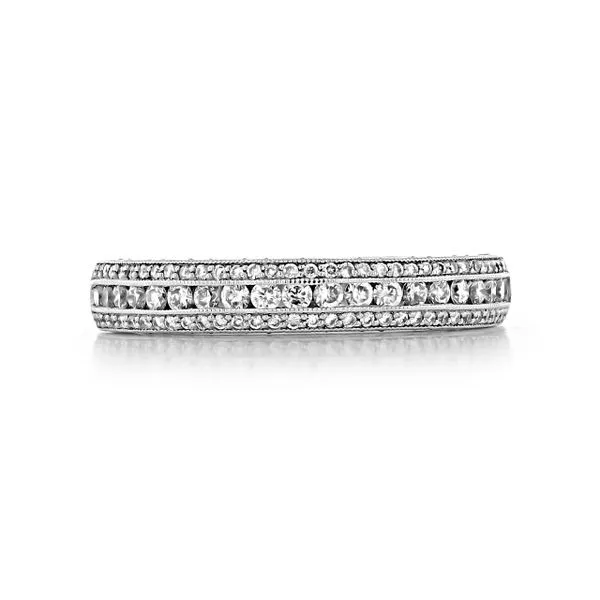 Classic Crescent Half way Diamond Band Jais Providenciales, 