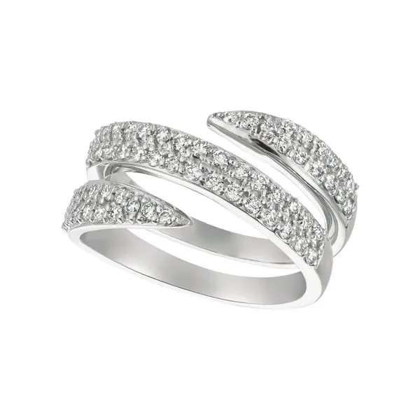 White Gold Diamond Spiral Ring Jais Providenciales, 
