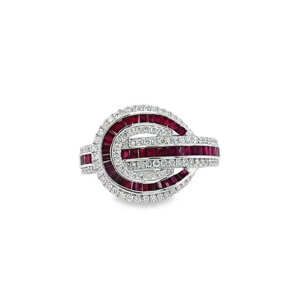 Knotted Ruby & Diamond Ring Jais Providenciales, 
