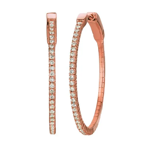 Rose Gold Diamond Hoops Jais Providenciales, 