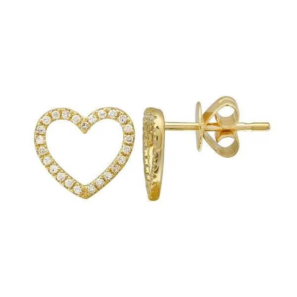 Diamond Heart Studs Jais Providenciales, 