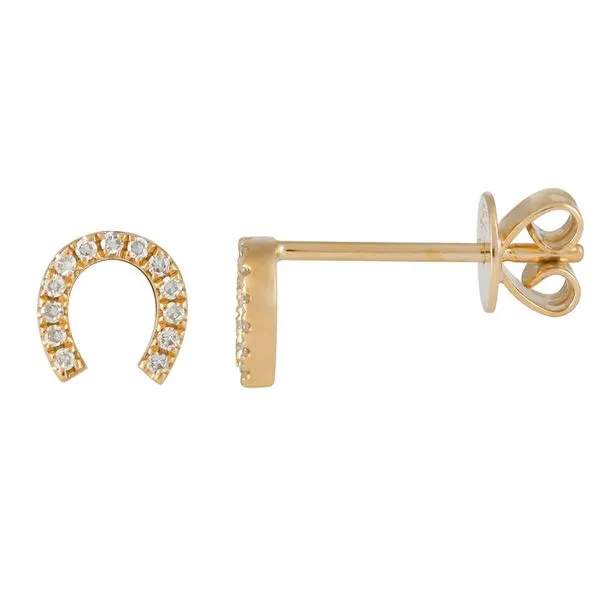 Diamond Horse Shoe Studs Jais Providenciales, 