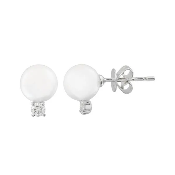Pearl & Diamond Studs Jais Providenciales, 