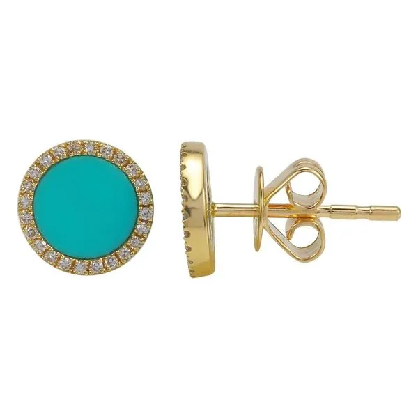 Diamond & Turquoise Studs Jais Providenciales, 