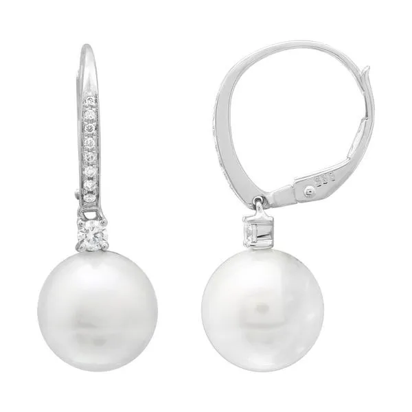 Pearl & Diamond Drop Earrings Jais Providenciales, 