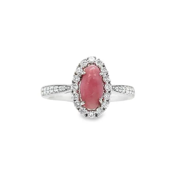 Oval Conch Pearl & Diamond Ring Jais Providenciales, 
