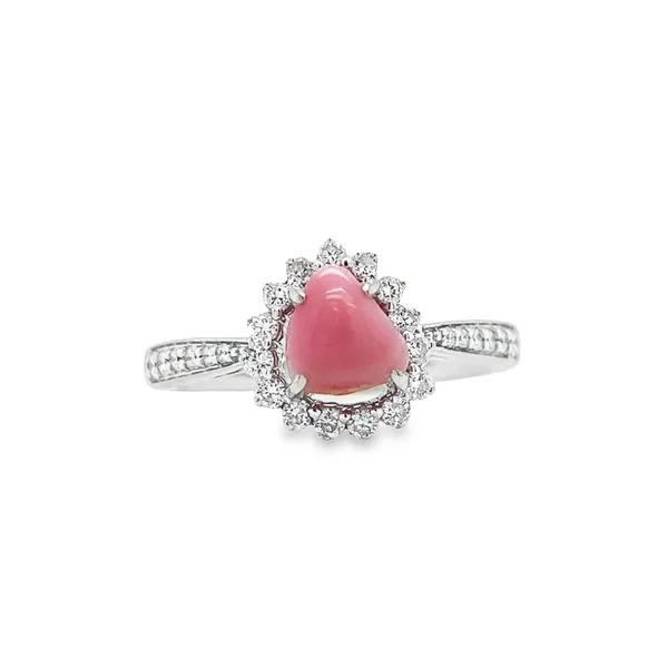 Floral Conch Pearl & Diamond Ring Jais Providenciales, 