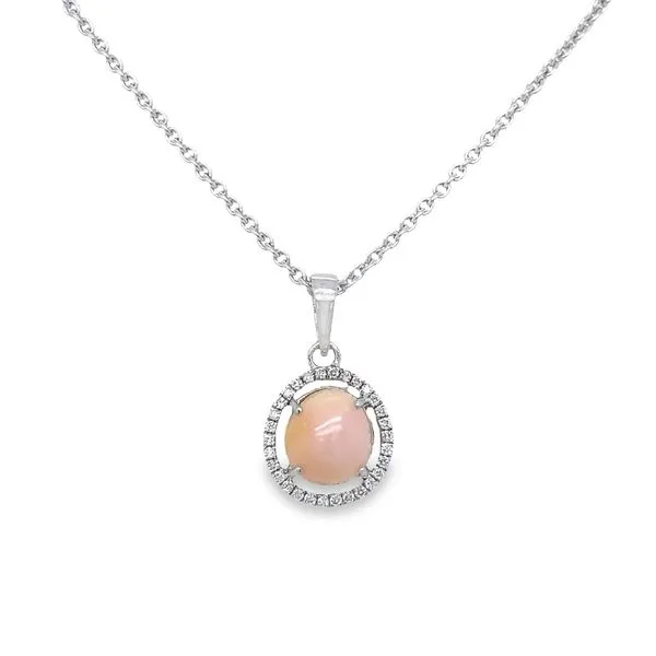 Conch Pearl & Diamond Necklace Jais Providenciales, 