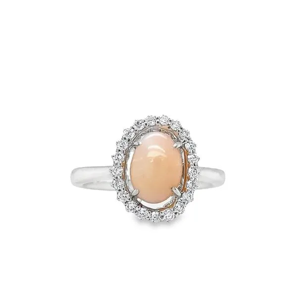 Floral Conch Pearl & Diamond Ring Jais Providenciales, 