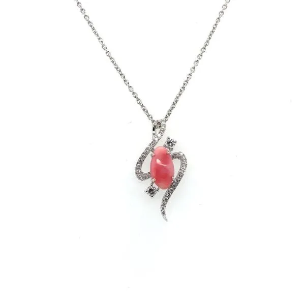 Double Halo Conch Pearl Pendant Necklace Jais Providenciales, 
